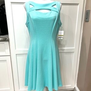 Elegant Aqua Sleeveless Dress